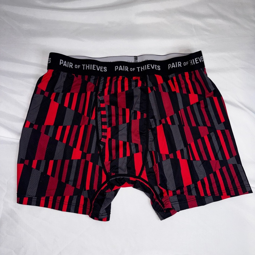 Men's Red and Black Boxer Briefs